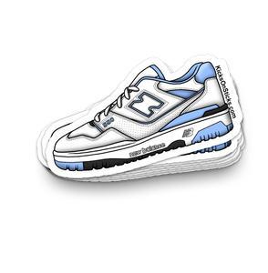NB 550 "White Carolina Blue" Sneaker Sticker