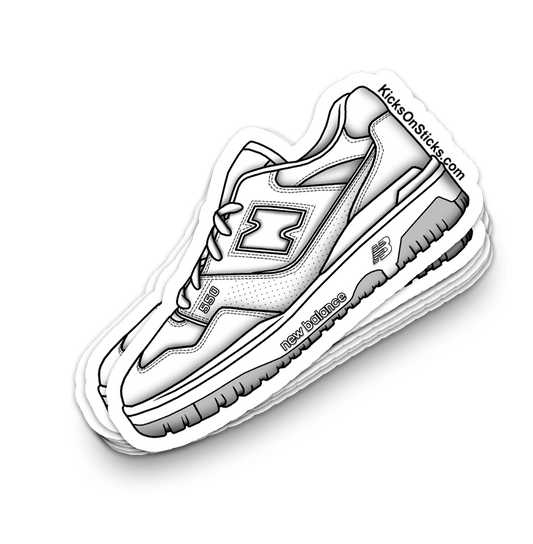 NB 550 "White Grey" Sneaker Sticker