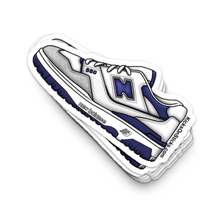 NB 550 "White Navy" Sneaker Sticker