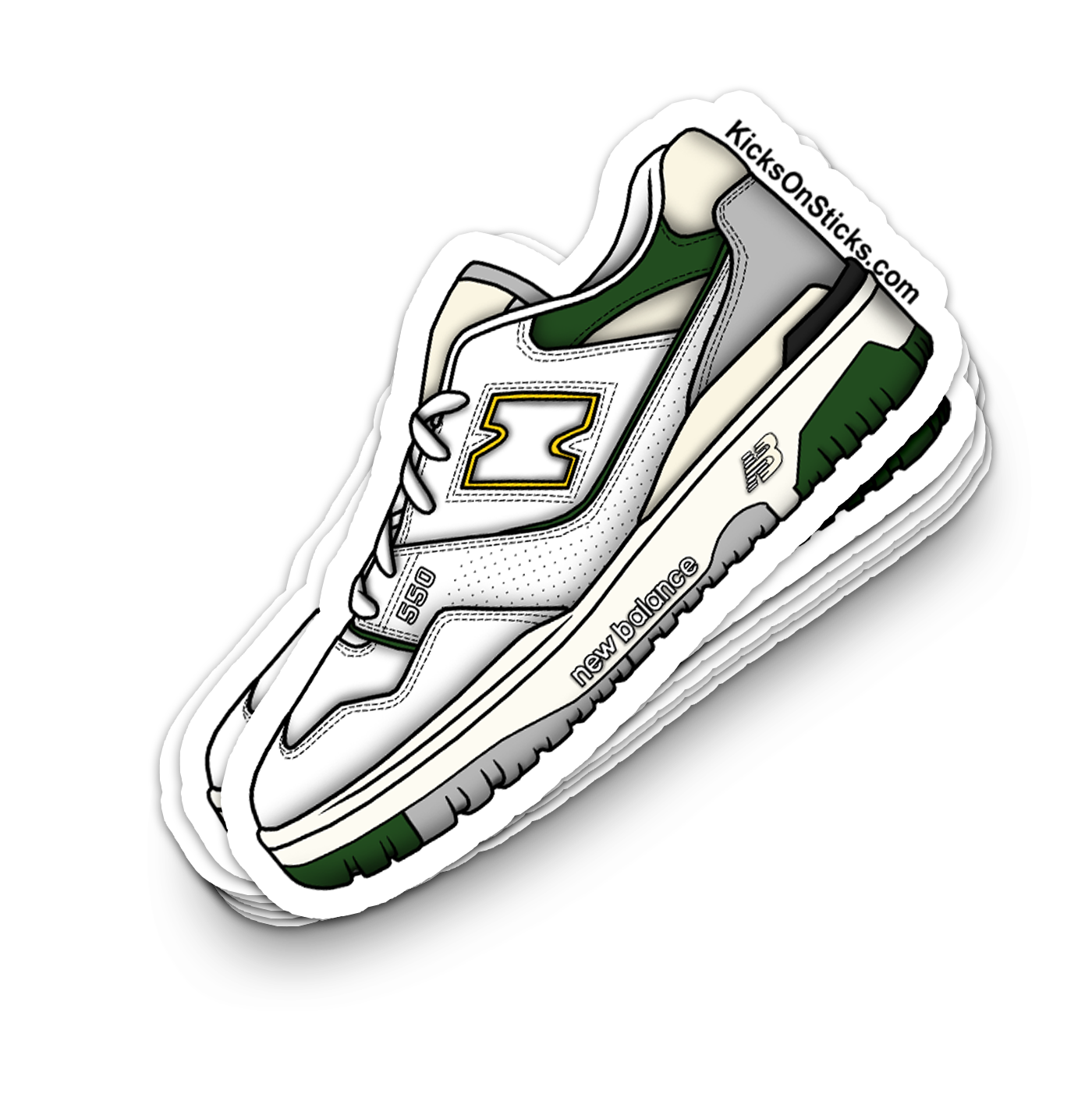 NB 550 "White Nightwatch" Sneaker Sticker