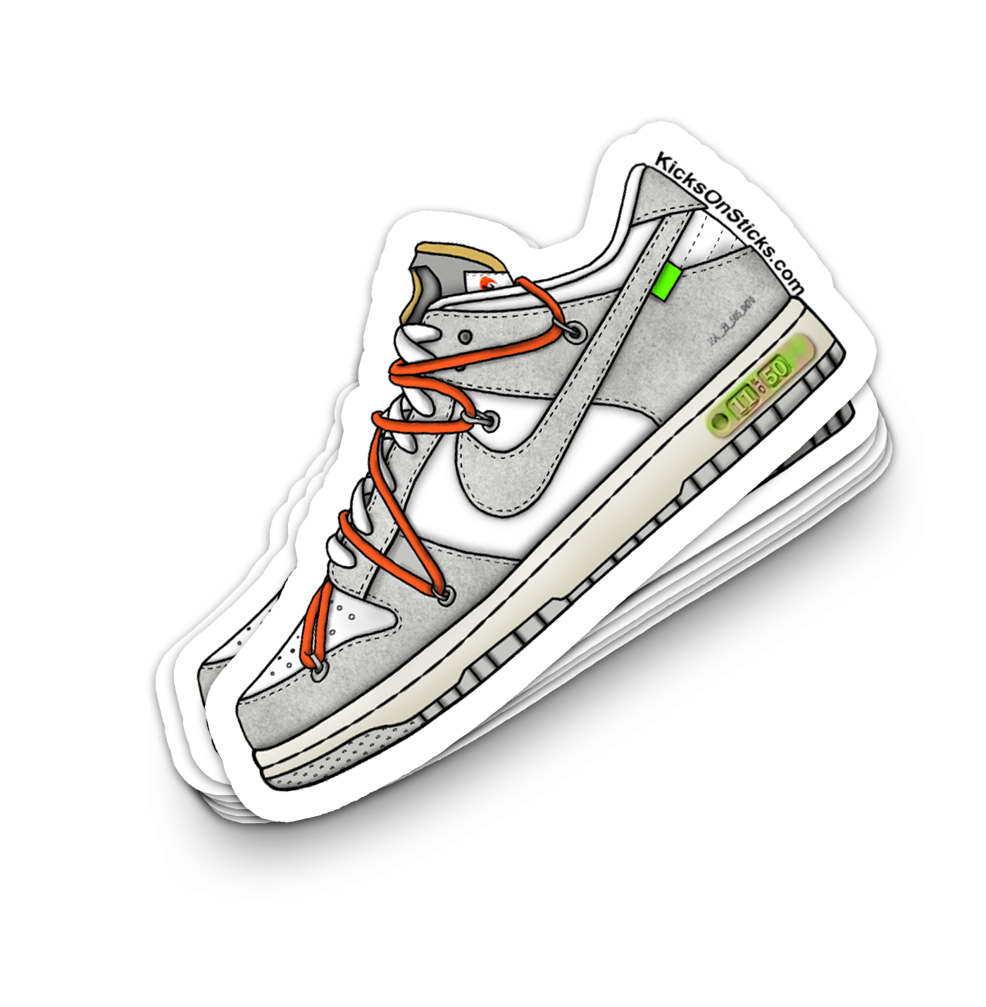 Dunk Low "Off-White Lot 11" Sneaker Sticker