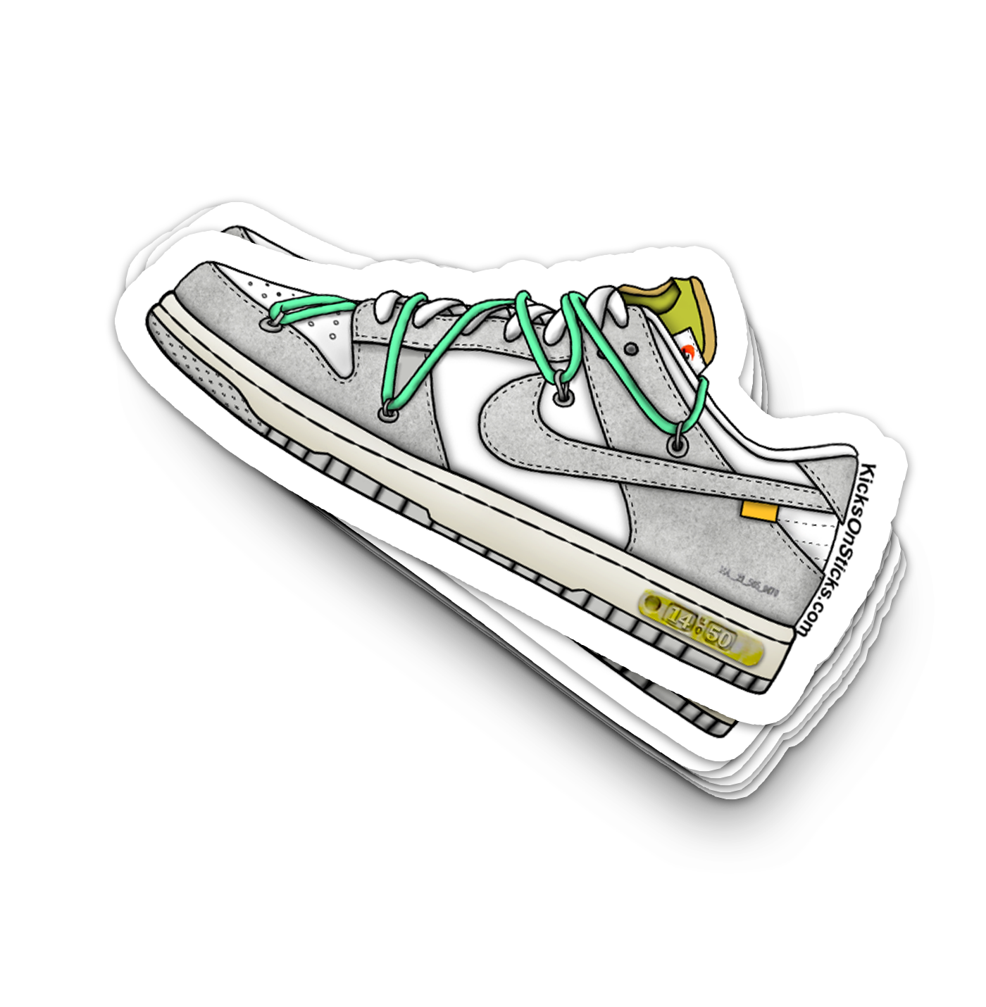 Dunk Low "Off-White Lot 14" Sneaker Sticker