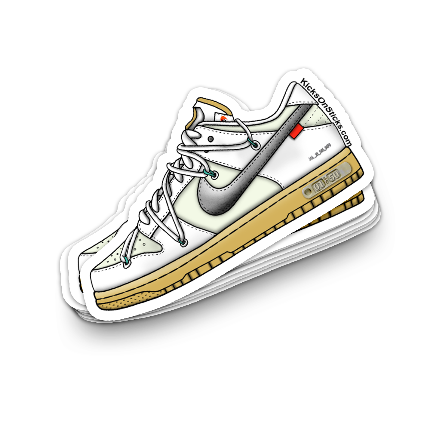 Dunk Low "Off-White Lot 1" Sneaker Sticker