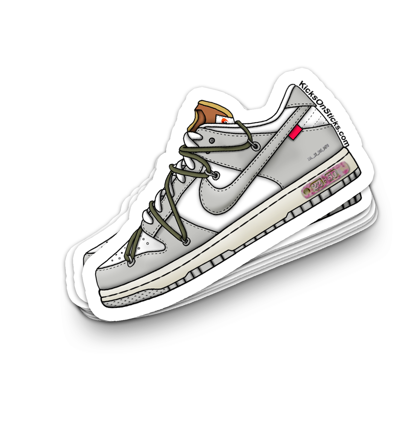 Dunk Low "Off-White Lot 22" Sneaker Sticker