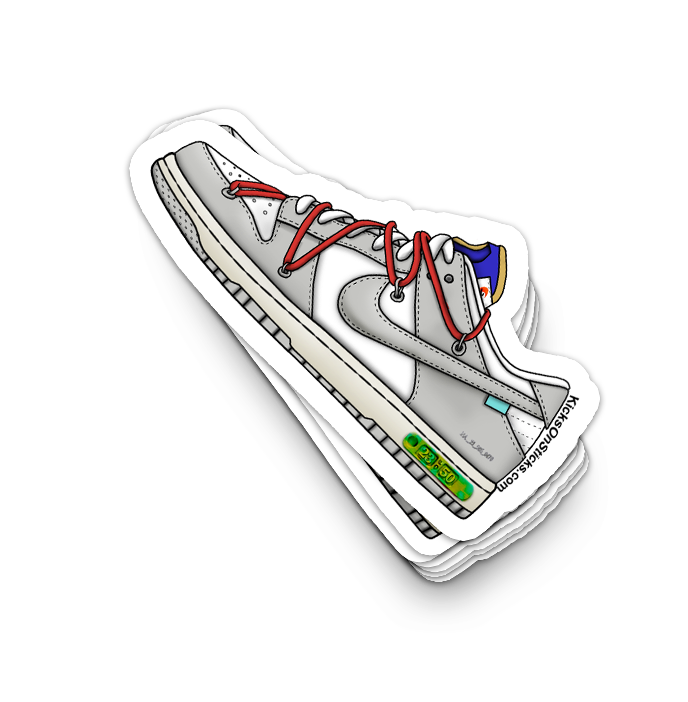Dunk Low "Off-White Lot 23" Sneaker Sticker