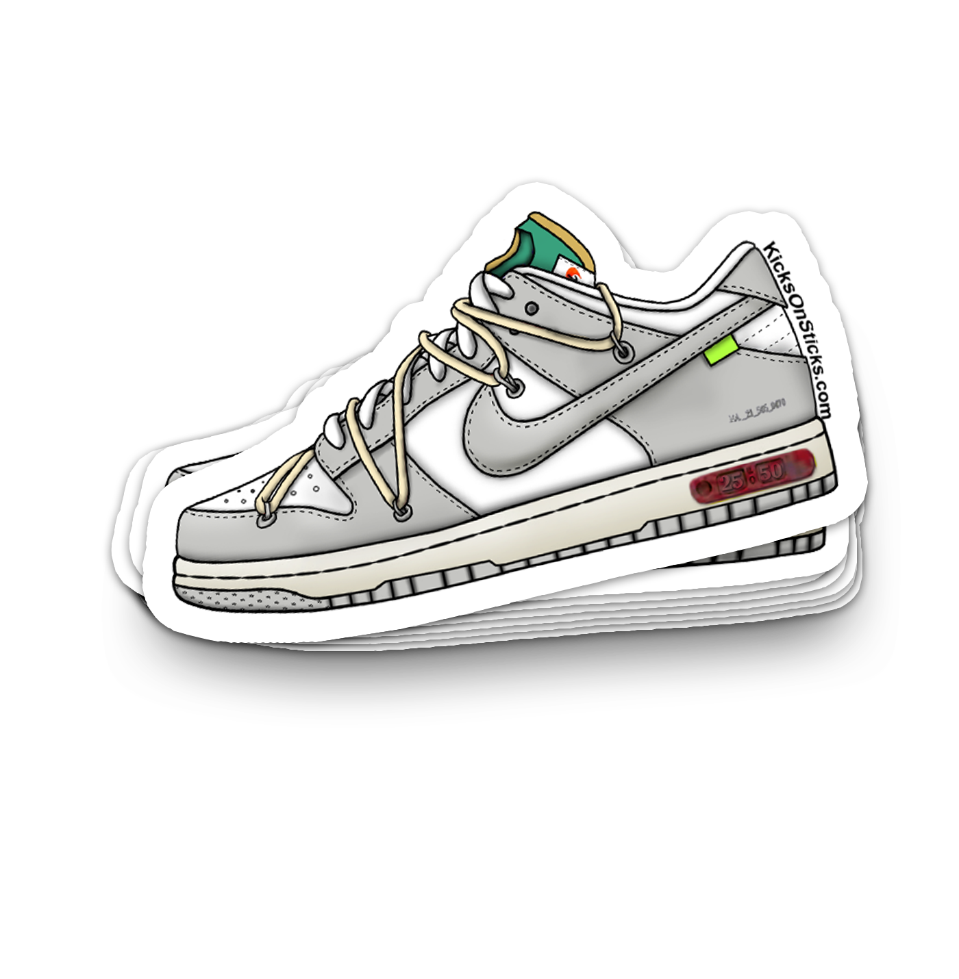 Dunk Low "Off-White Lot 25" Sneaker Sticker