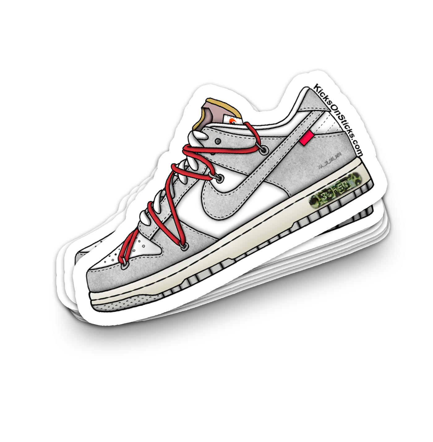 Dunk Low "Off-White Lot 33" Sneaker Sticker