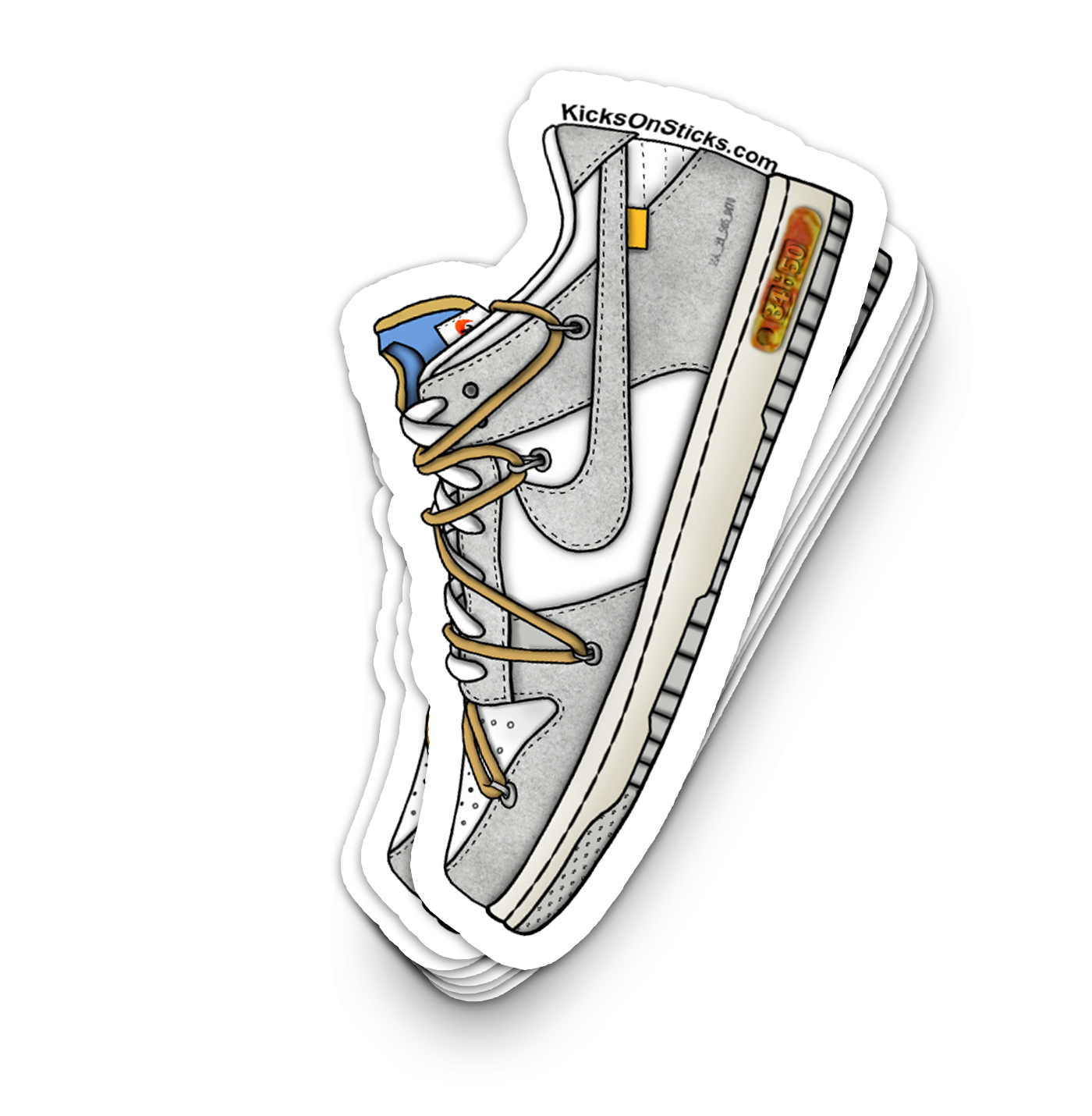 Dunk Low "Off-White Lot 34" Sneaker Sticker