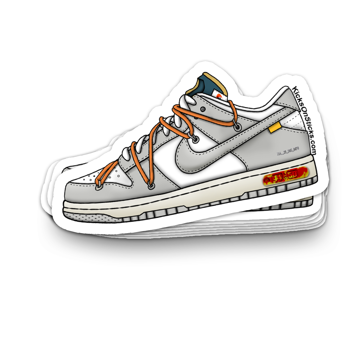 Dunk Low "Off-White Lot 44" Sneaker Sticker