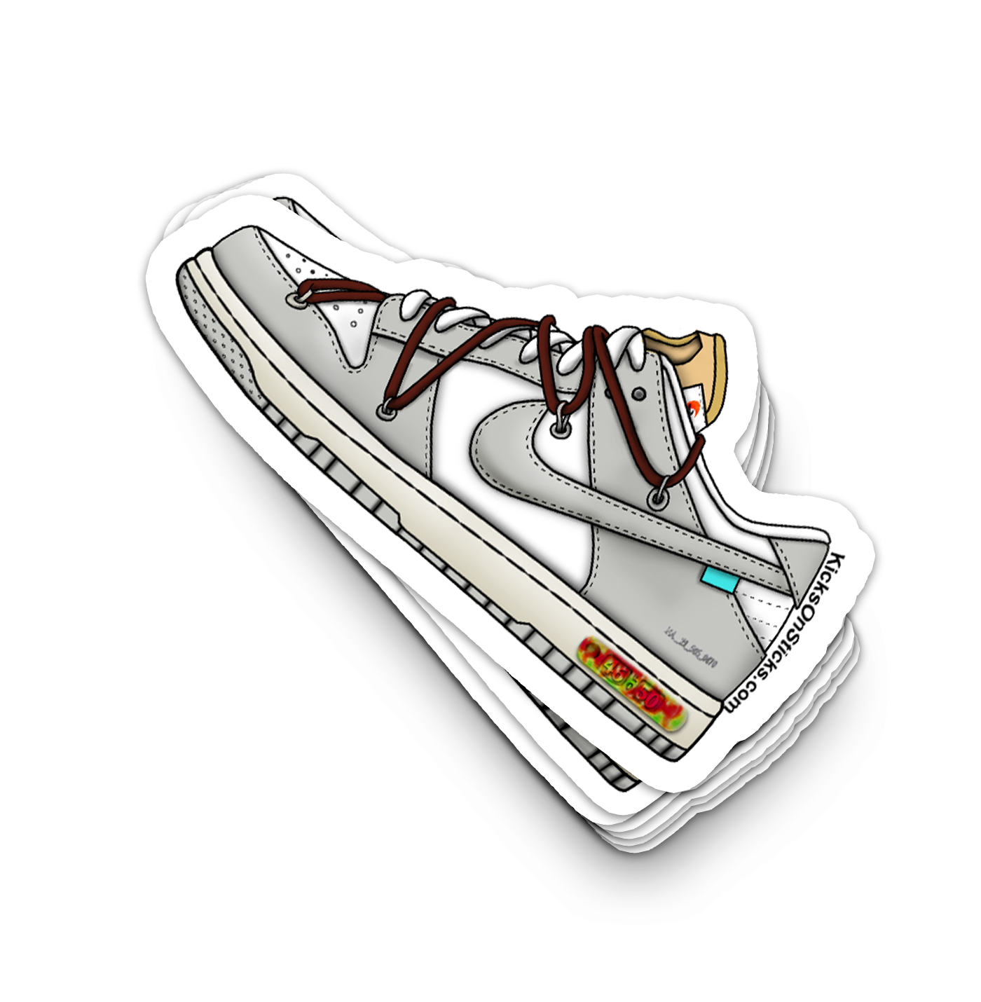 Dunk Low "Off-White Lot 46" Sneaker Sticker