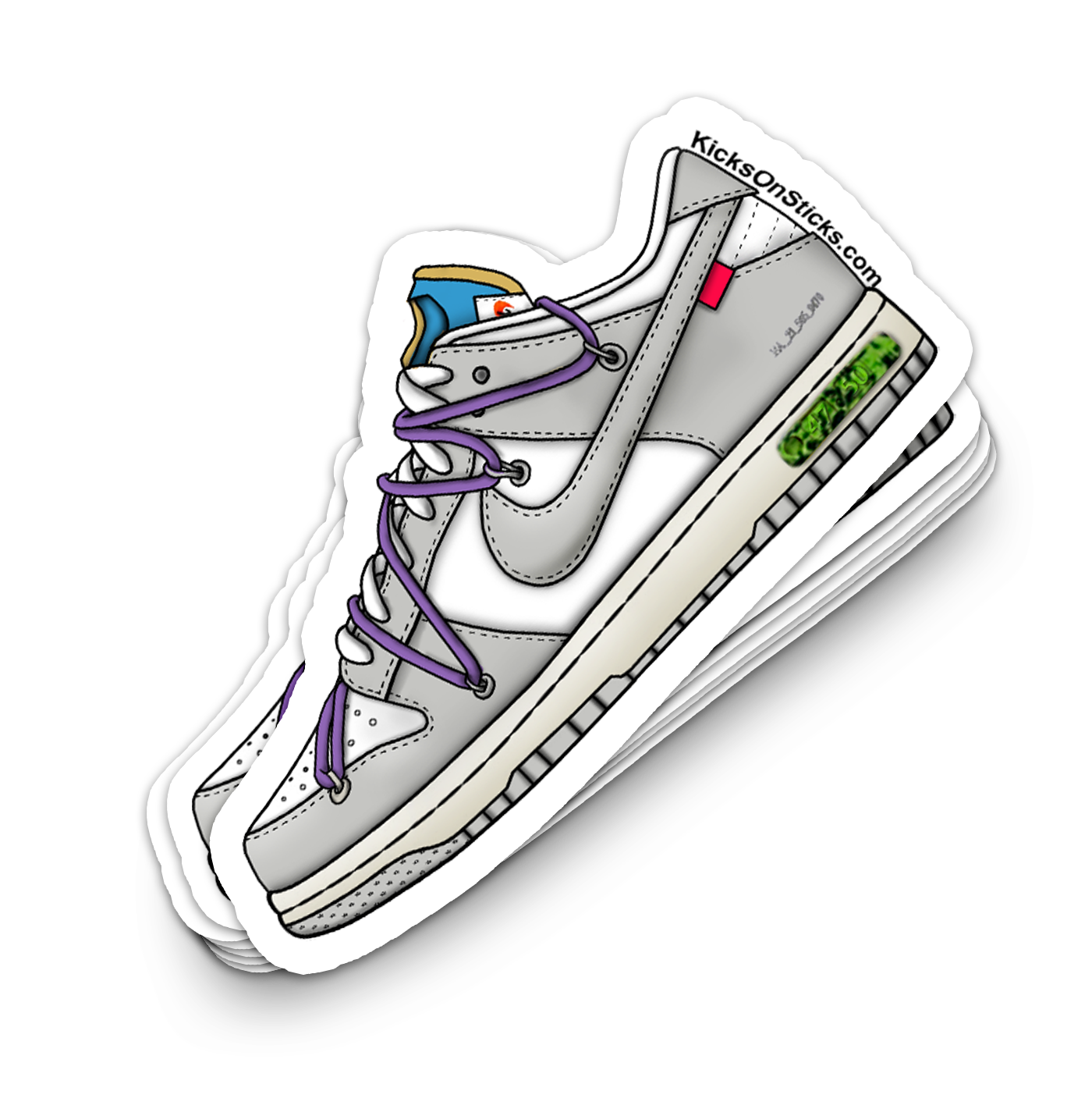 Dunk Low "Off-White Lot 47" Sneaker Sticker