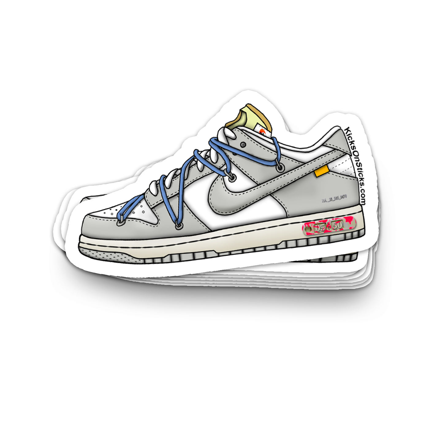 Dunk Low "Off-White Lot 5" Sneaker Sticker