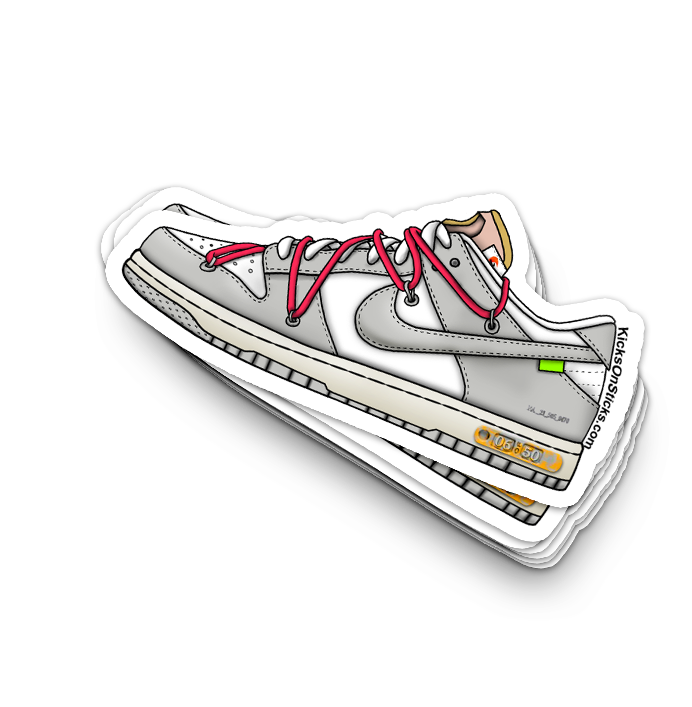 Dunk Low "Off-White Lot 6" Sneaker Sticker