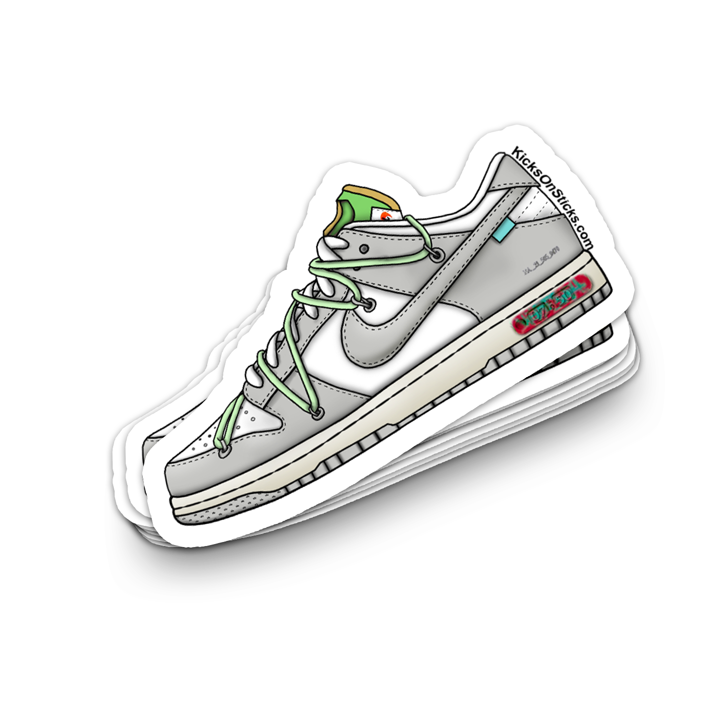 Dunk Low "Off-White Lot 7" Sneaker Sticker