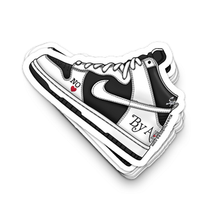 SB Dunk High "Supreme BAM White Black" Sneaker Sticker