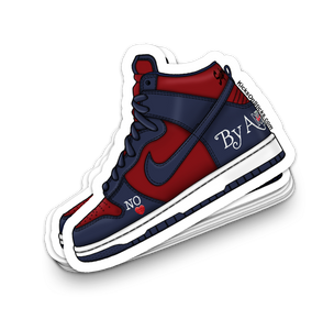 SB Dunk High "Supreme BAM Red Blue" Sneaker Sticker