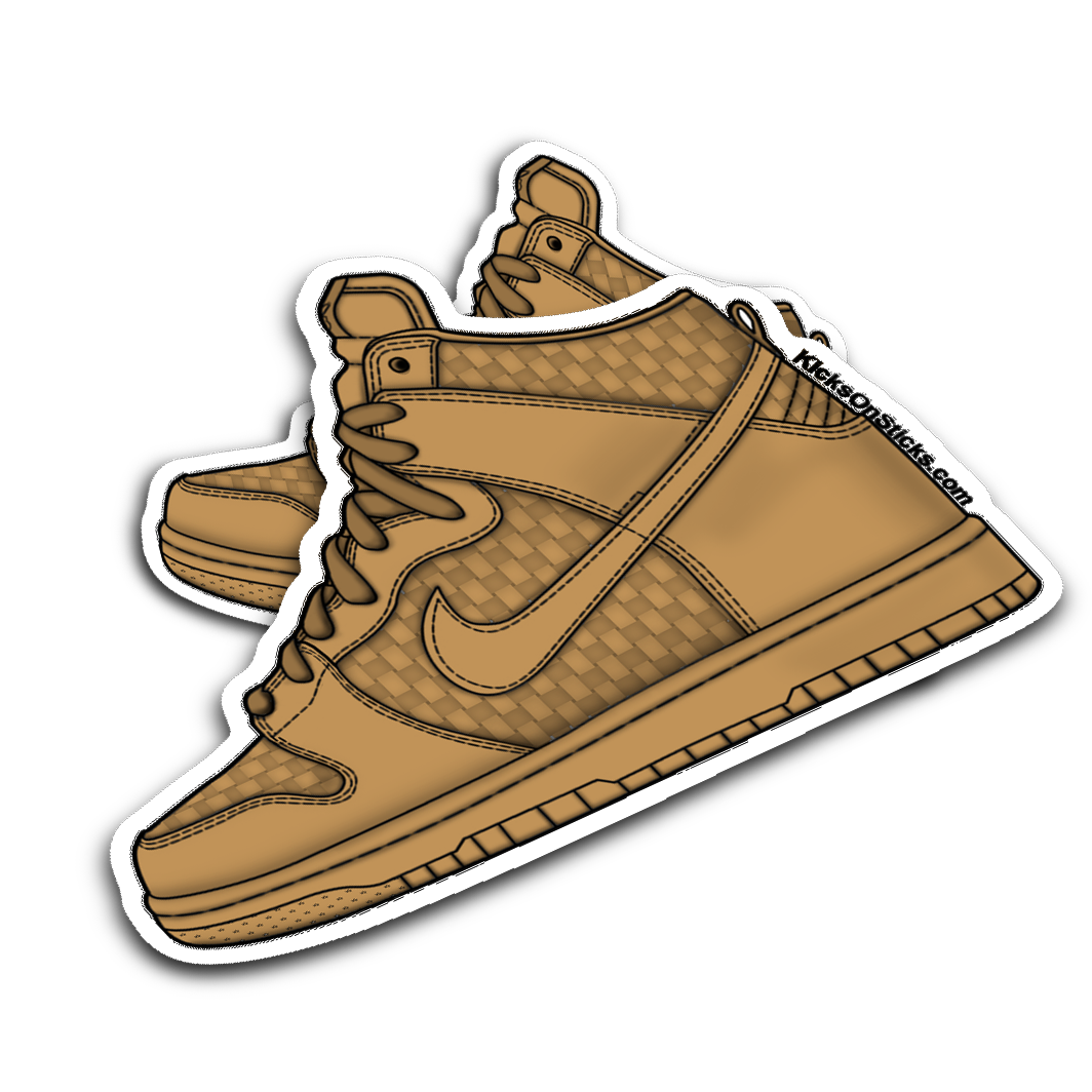 SB Dunk High "Ale Brown Weave" Sneaker Sticker