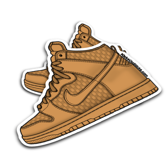 SB Dunk High "Ale Brown Weave" Sneaker Sticker