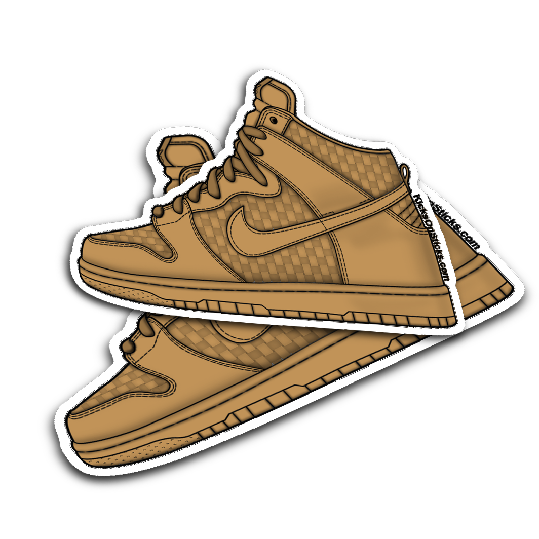 SB Dunk High "Ale Brown Weave" Sneaker Sticker