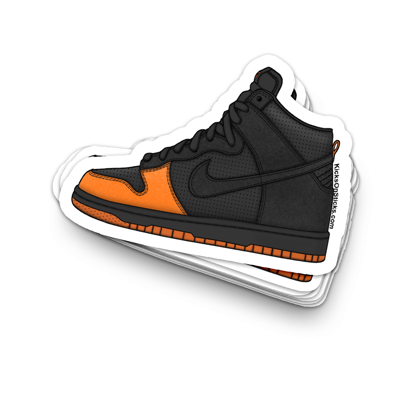 SB Dunk High "Black Laser Orange" Sneaker Sticker