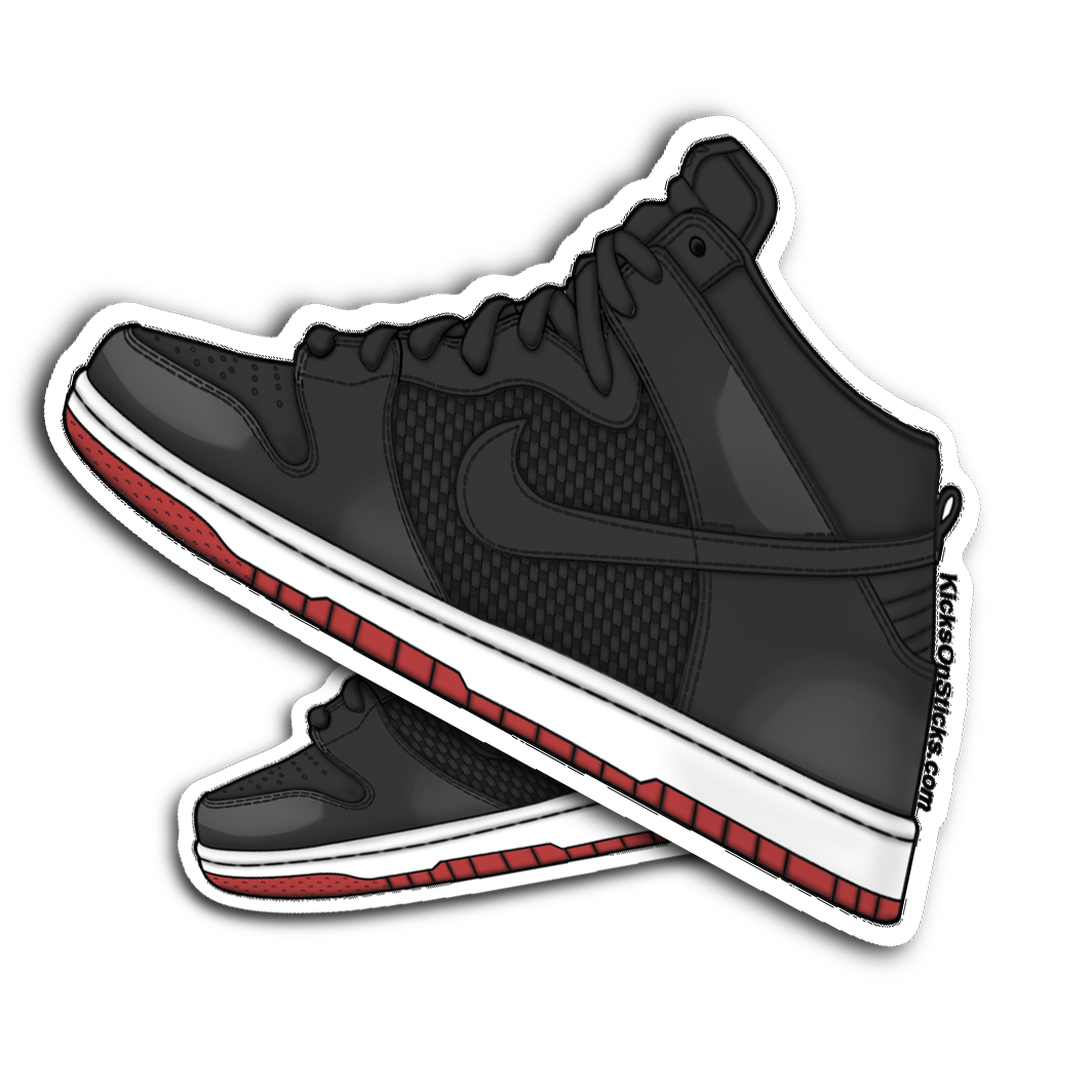 SB Dunk High "Bred" Sneaker Sticker