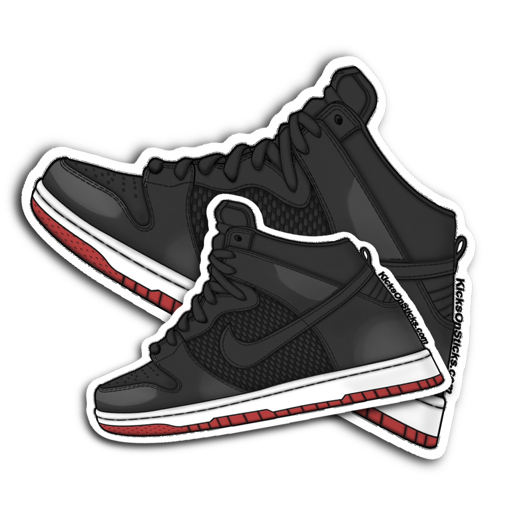 SB Dunk High "Bred" Sneaker Sticker