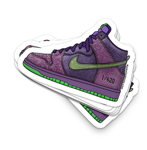 SB Dunk High 420 Reverse Skunk Sneaker Sticker