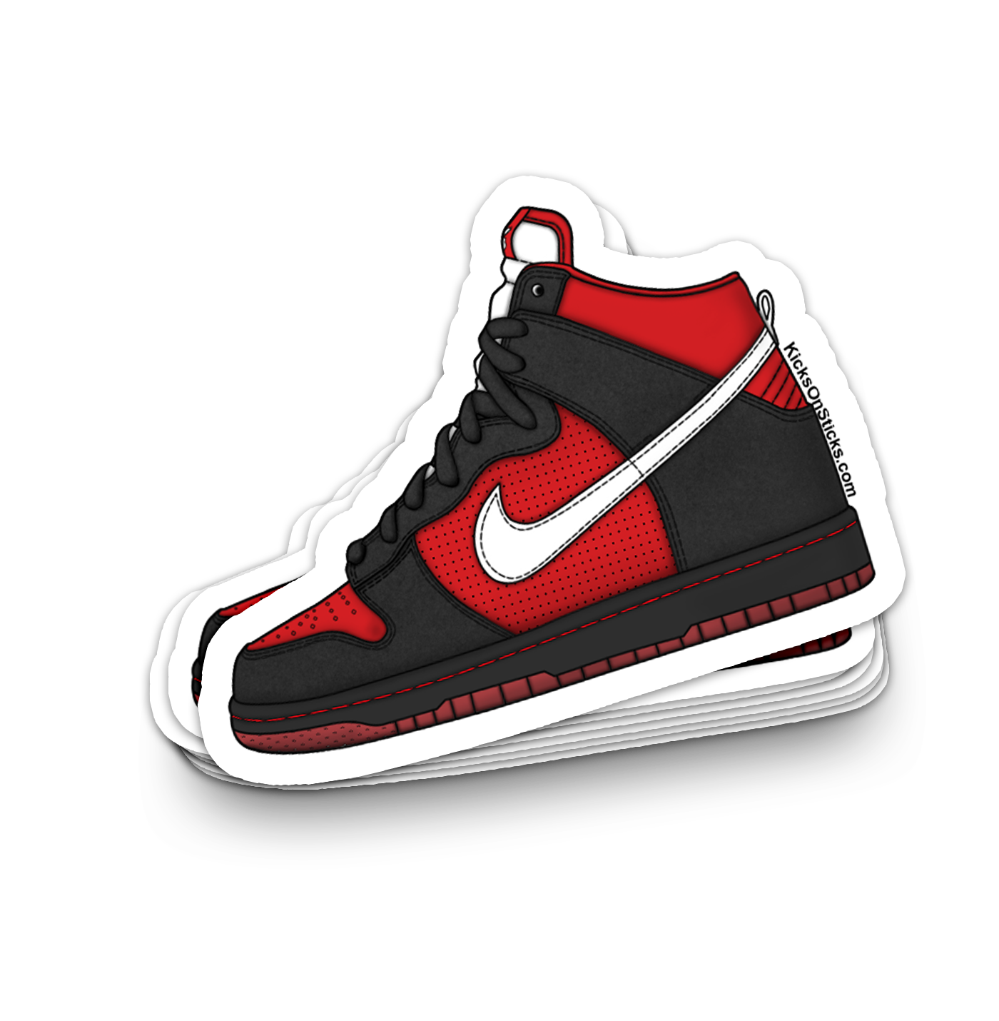 SB Dunk High "Sport Red" Sneaker Sticker