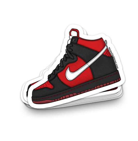 SB Dunk High "Sport Red" Sneaker Sticker