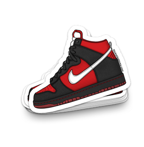 SB Dunk High "Sport Red" Sneaker Sticker