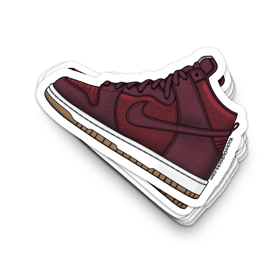 SB Dunk High "Team Red Filibert" Sneaker Sticker