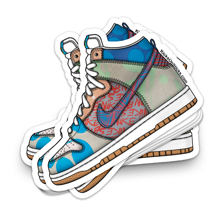 SB Dunk High "What The x Thomas Campbell" Sneaker Sticker