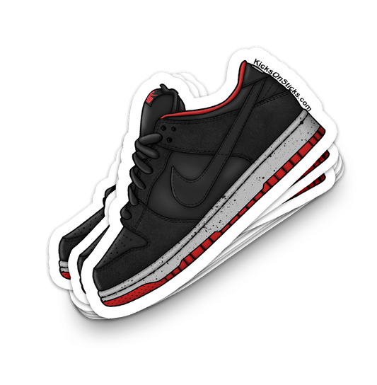 SB Dunk Low "Black Cement Bred" Sneaker Sticker
