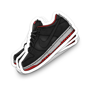 SB Dunk Low "Black Cement Bred" Sneaker Sticker