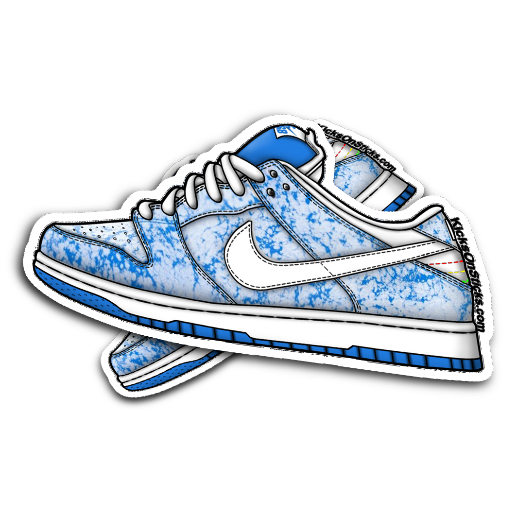SB Dunk Low "Blue Marble" Sneaker Sticker