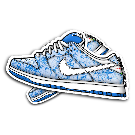 SB Dunk Low "Blue Marble" Sneaker Sticker