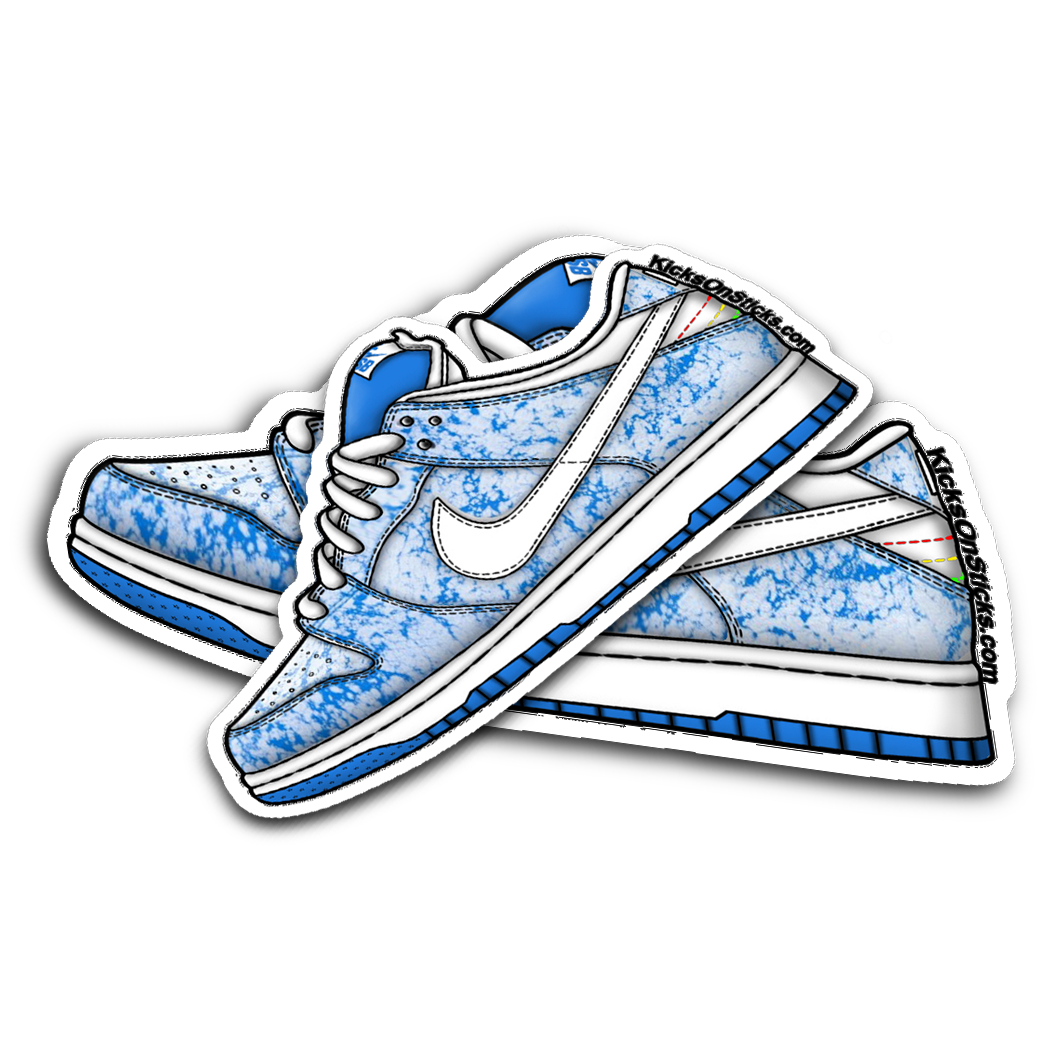 SB Dunk Low "Blue Marble" Sneaker Sticker