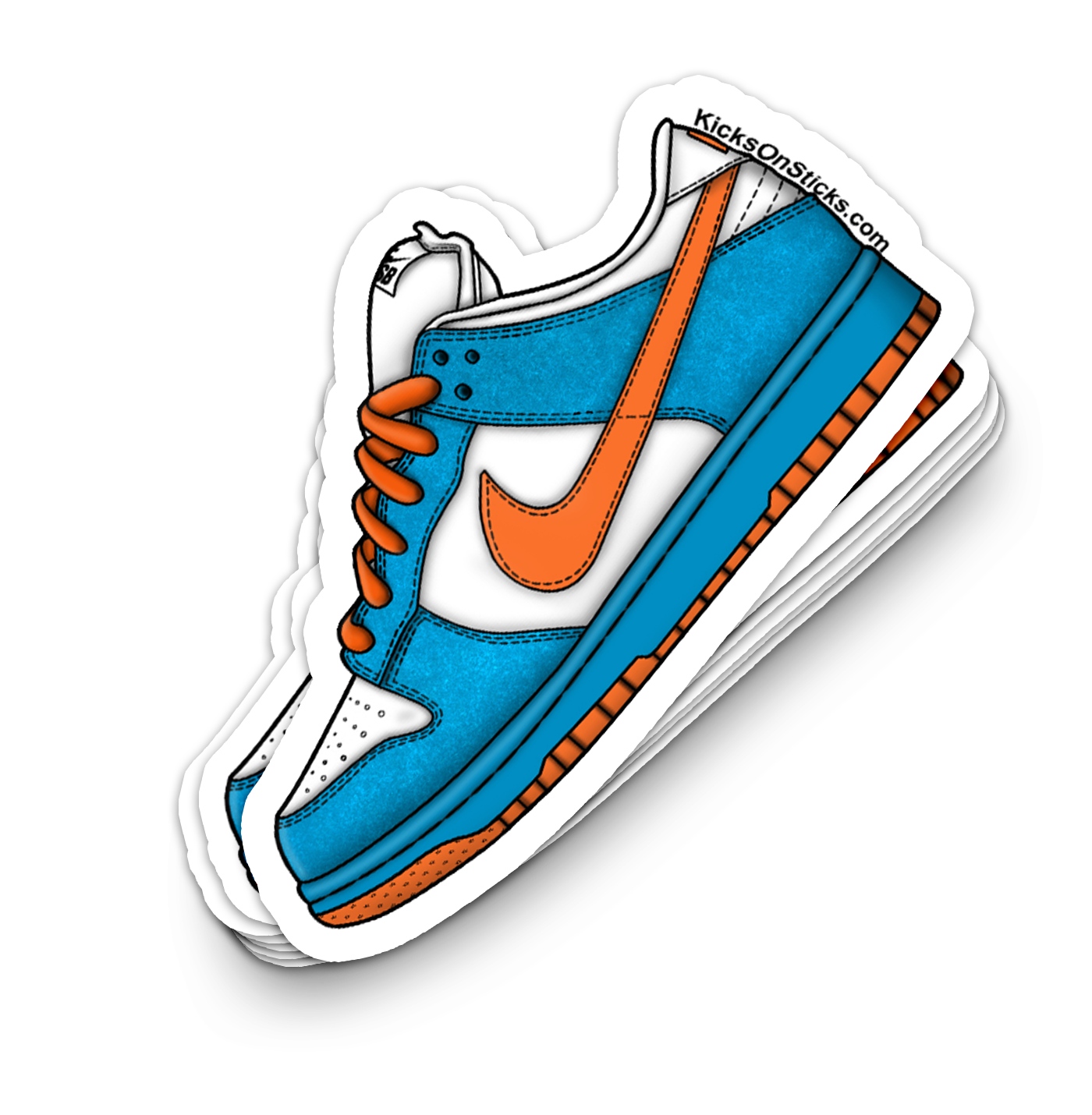 SB Dunk Low "Brazil EMB Blue Orange" Sneaker Sticker