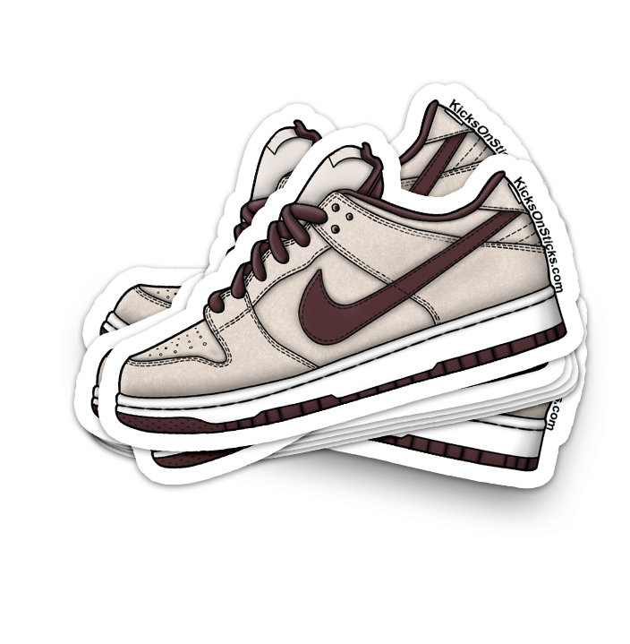 SB Dunk Low "Desert Sand Mahogany" Sneaker Sticker