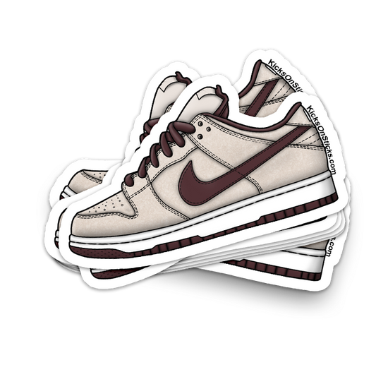 SB Dunk Low "Desert Sand Mahogany" Sneaker Sticker