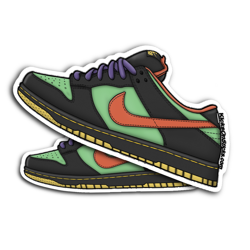 SB Dunk Low "Green Spark" Sneaker Sticker