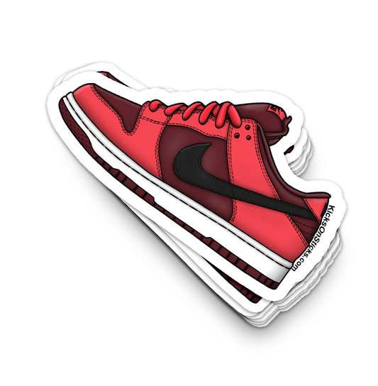SB Dunk Low "Laser Crimson Team Red" Sneaker Sticker