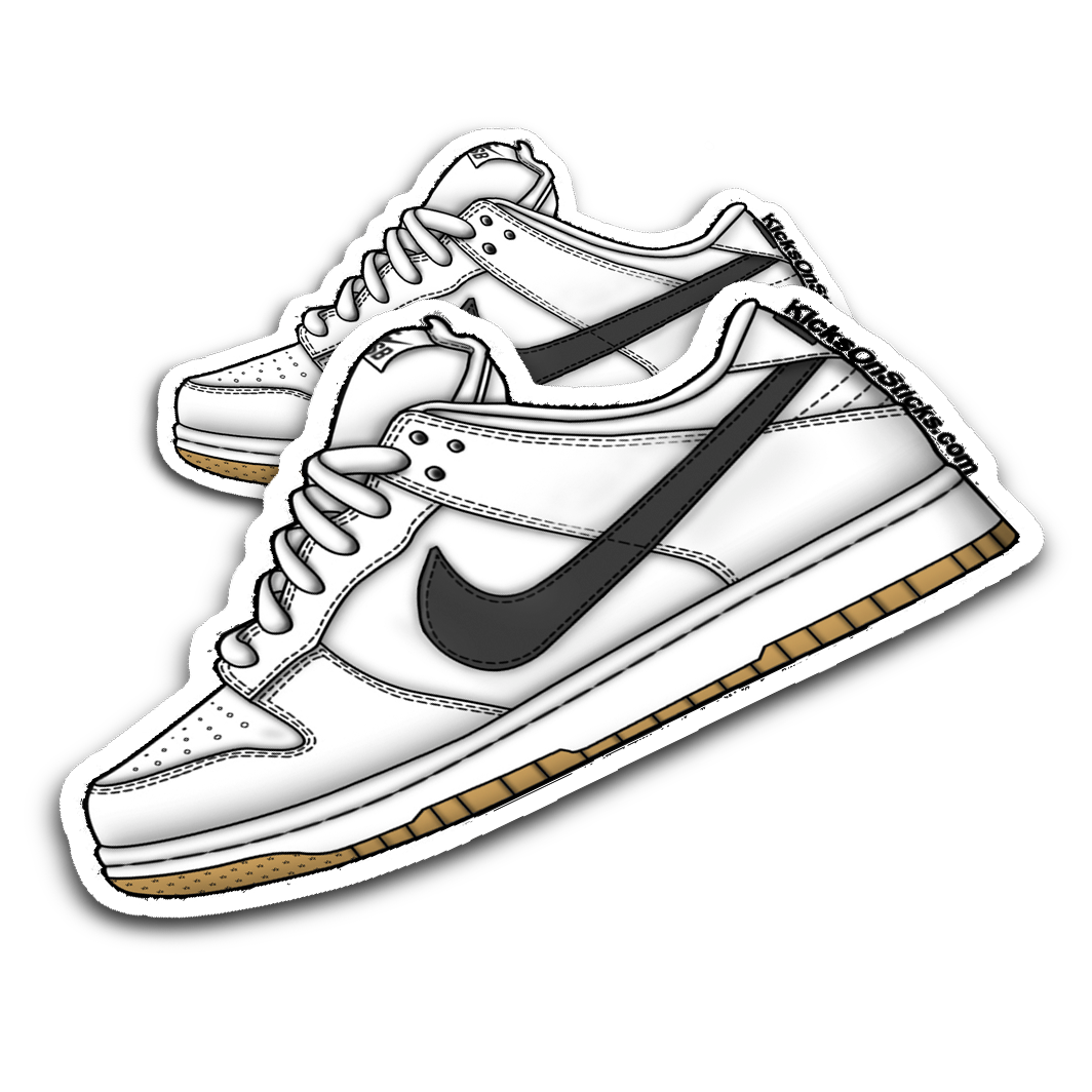 SB Dunk Low "Orange Label White" Sneaker Sticker