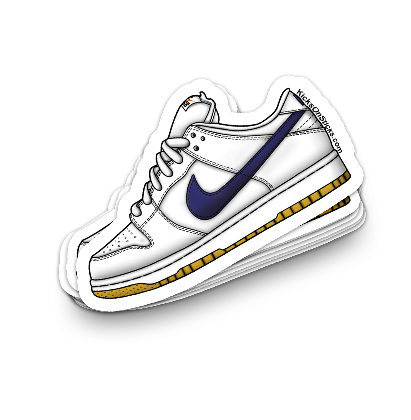 SB Dunk Low "Orange Label White Navy" Sneaker Sticker