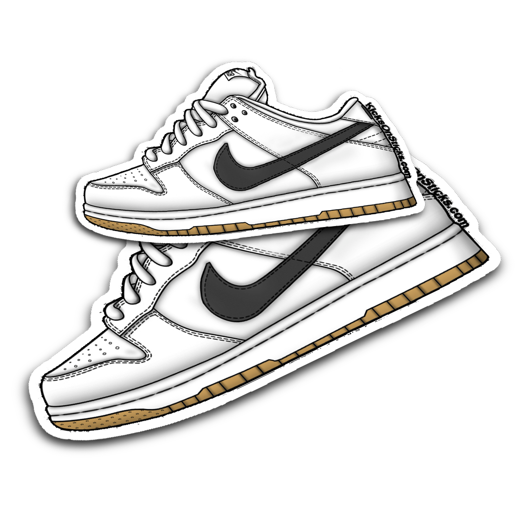 SB Dunk Low "Orange Label White" Sneaker Sticker