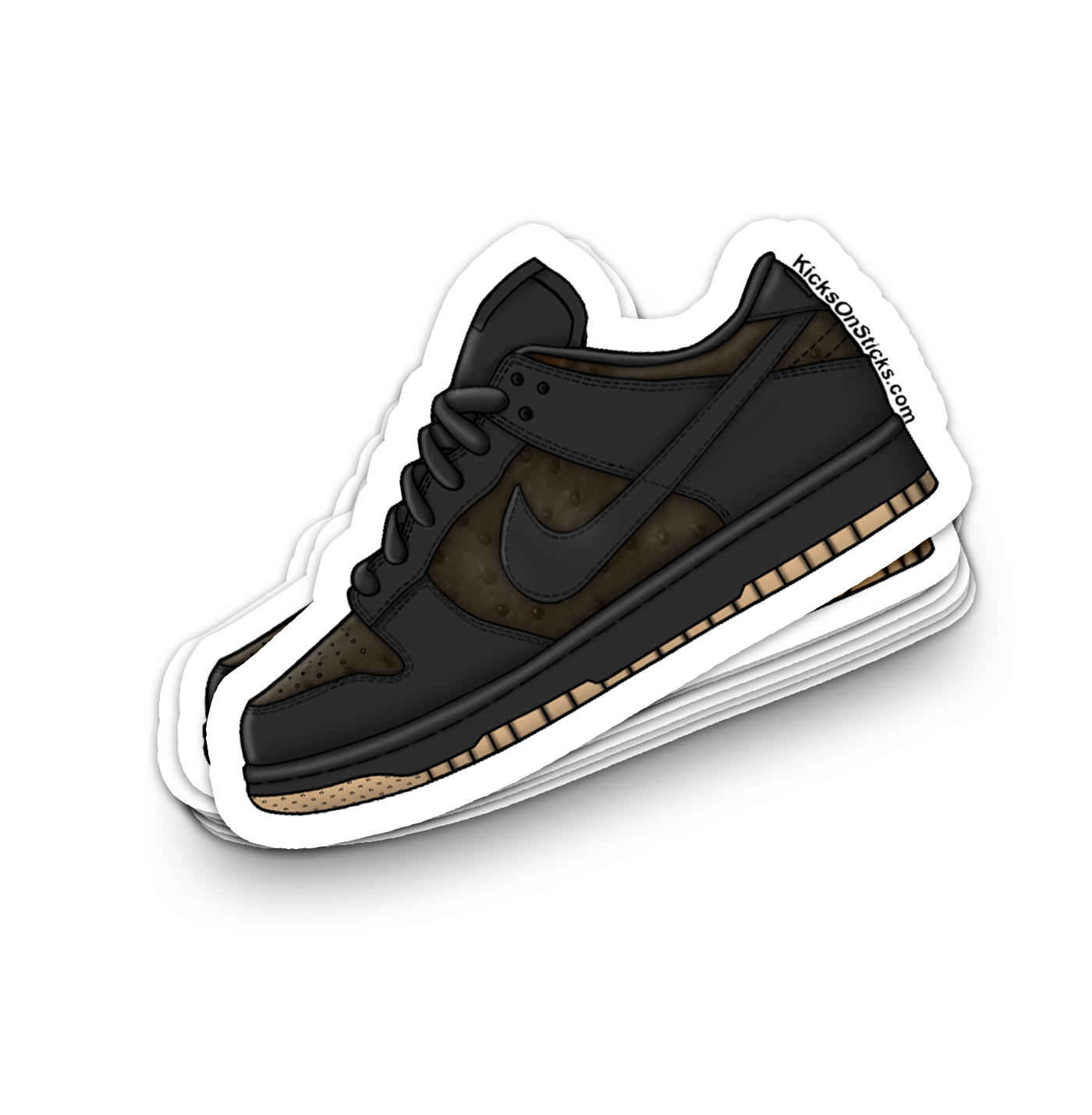 SB Dunk Low "Ostrich Gino Thin Tongue" Sneaker Sticker