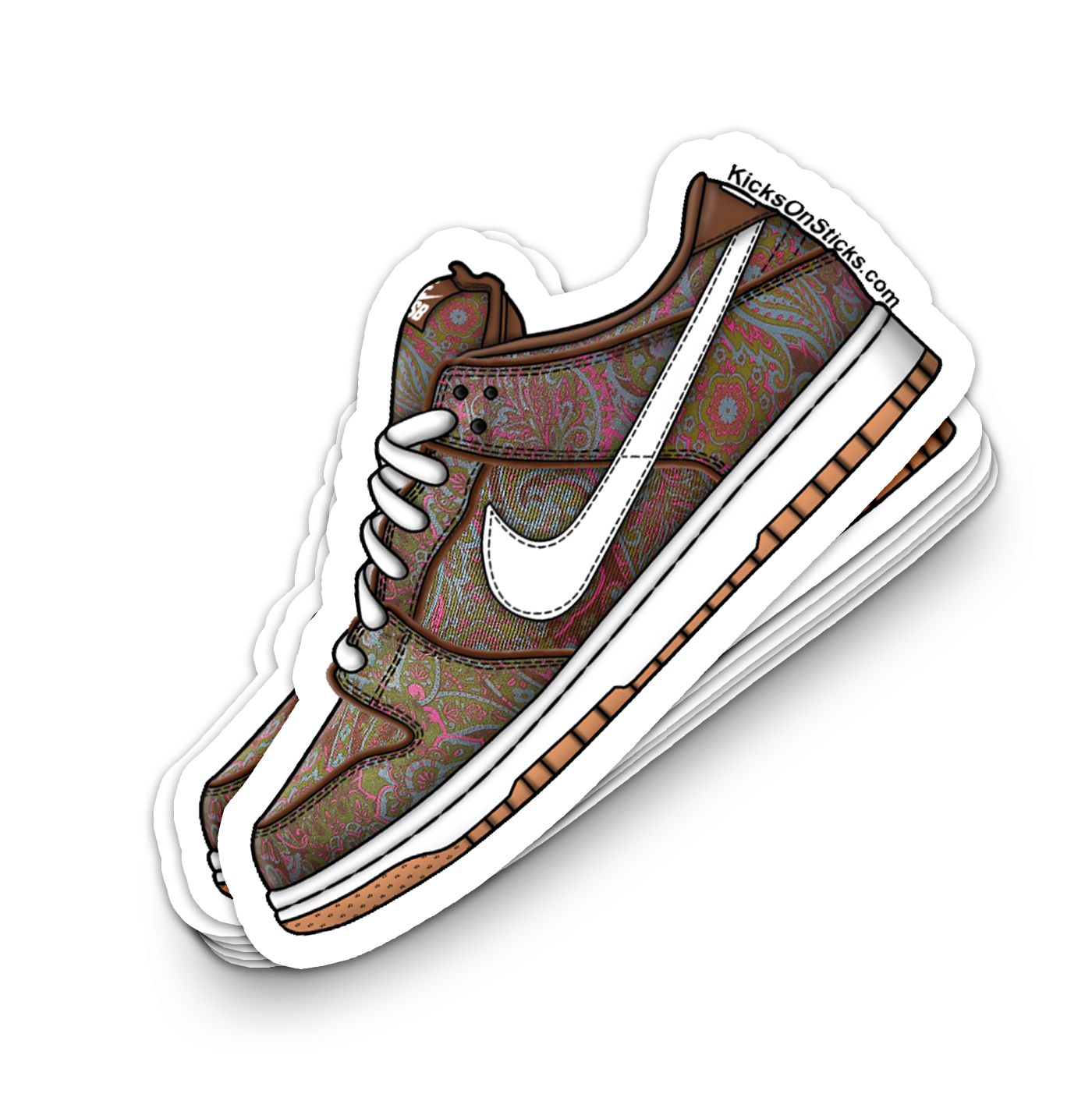 SB Dunk Low "Paisley" Sneaker Sticker