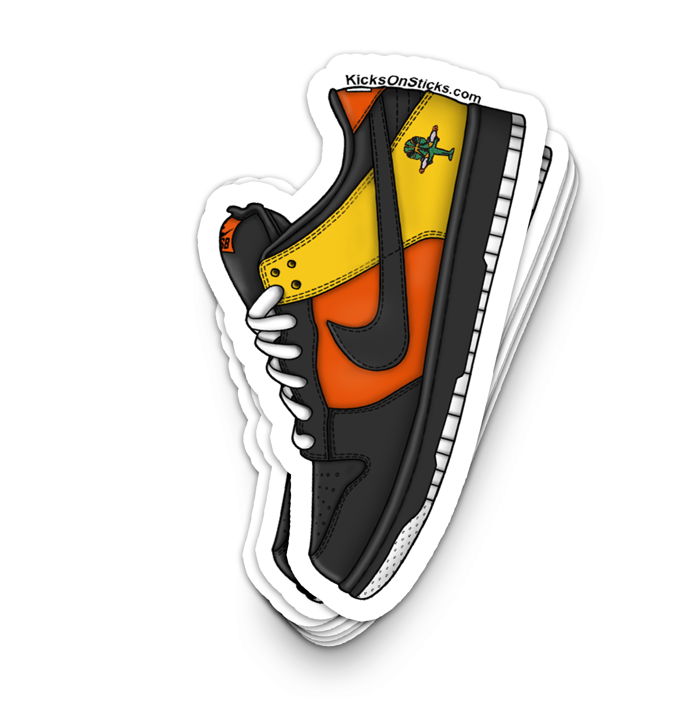 SB Dunk Low "Raygun Black" Sneaker Sticker