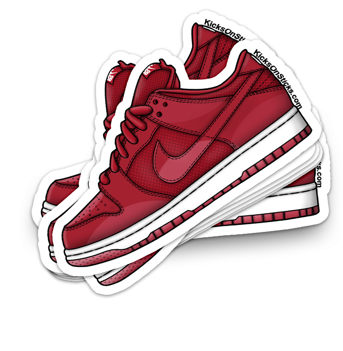 SB Dunk Low "Red Patent" Sneaker Sticker