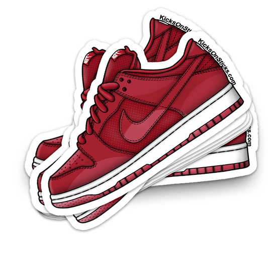 SB Dunk Low "Red Patent" Sneaker Sticker